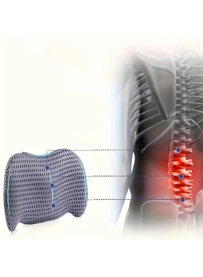 Ergonomic Lumbar Support Pillow Black for Office Chair Car and Bed - Image 5